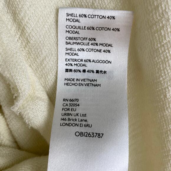 Anthropologie Pilcro Elsa Top Size M Ivory Cream Ruffle Blouse Neutral Casual - Picture 11 of 12